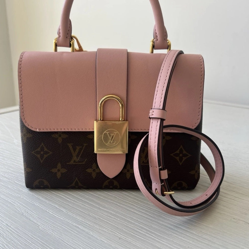 Louis Vuitton Locky BB Monogram Top Handle Shoulder Bag Pink