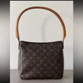 Louis Vuitton Looping MM Shoulder Bag Brown Canvas