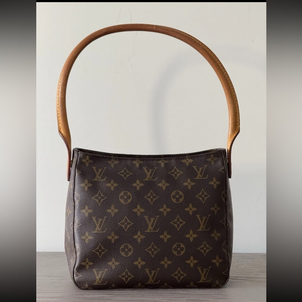 Louis Vuitton Looping MM Shoulder Bag Brown Canvas