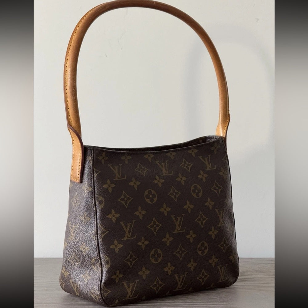 Louis Vuitton Looping MM Shoulder Bag Brown Canvas