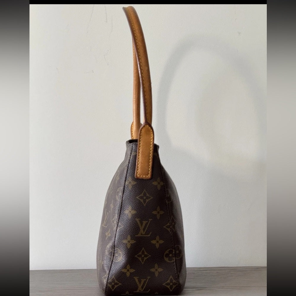 Louis Vuitton Looping MM Shoulder Bag Brown Canvas