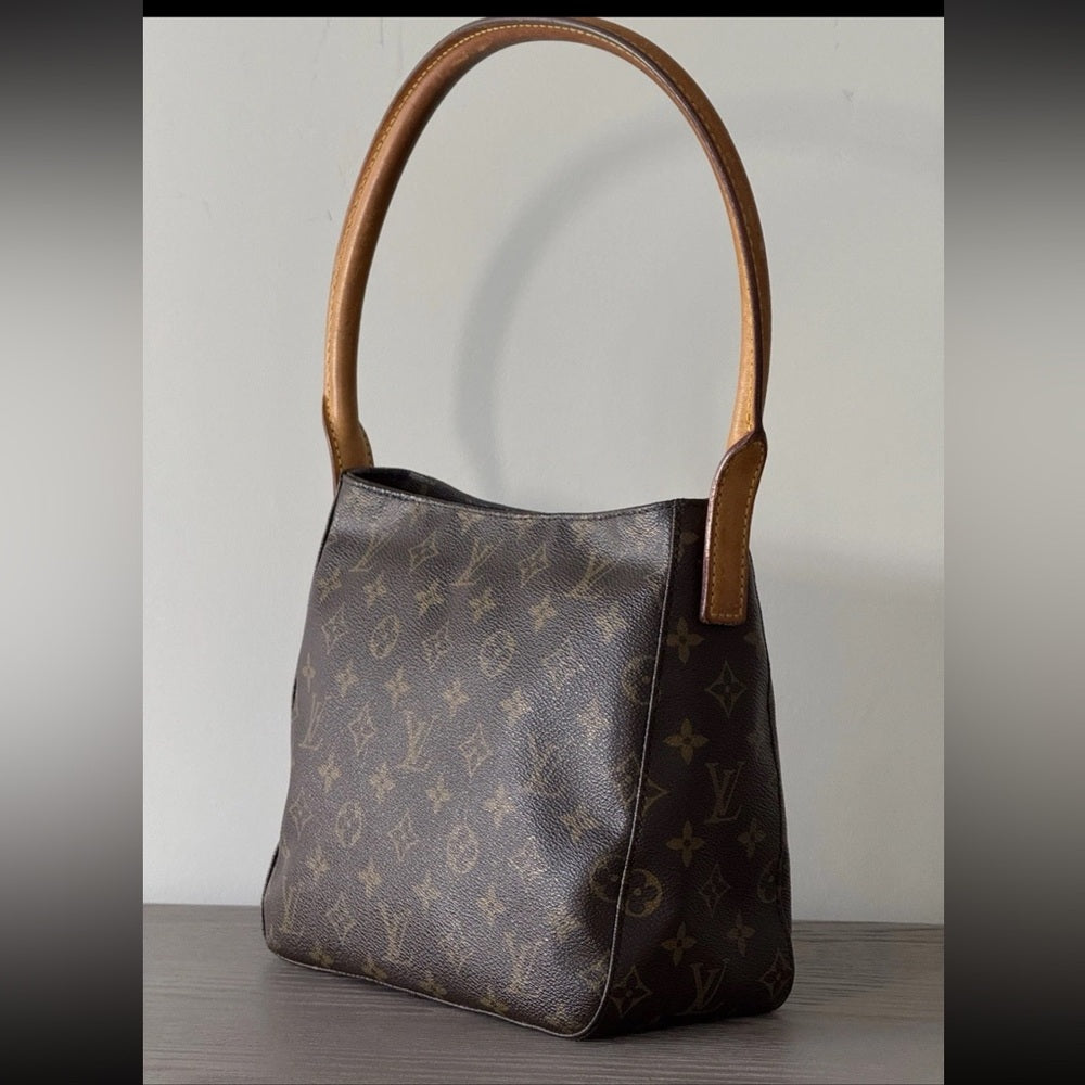 Louis Vuitton Looping MM Shoulder Bag Brown Canvas