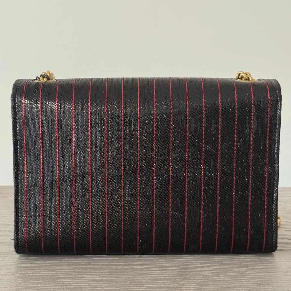 Saint Laurent Kate Striped Chain Shoulder Bag Small