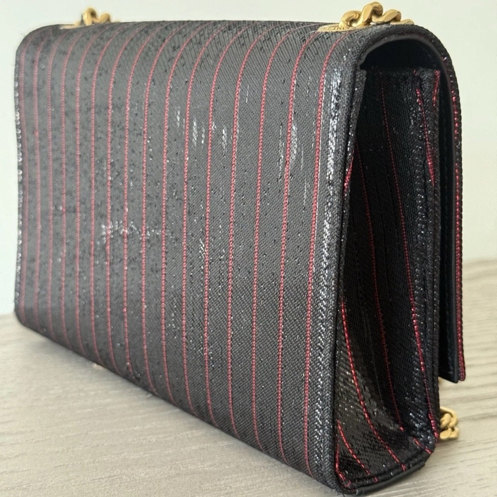 Saint Laurent Kate Striped Chain Shoulder Bag Small