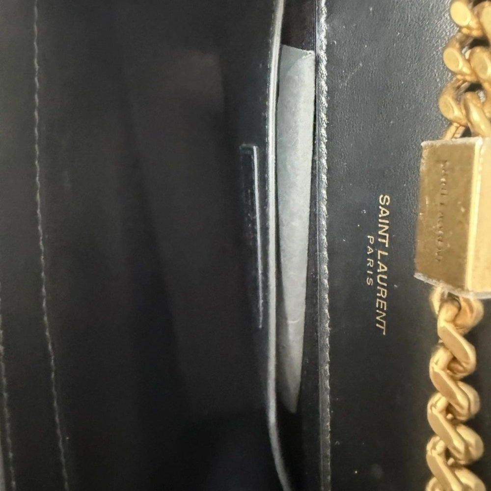 Saint Laurent Kate Striped Chain Shoulder Bag Small