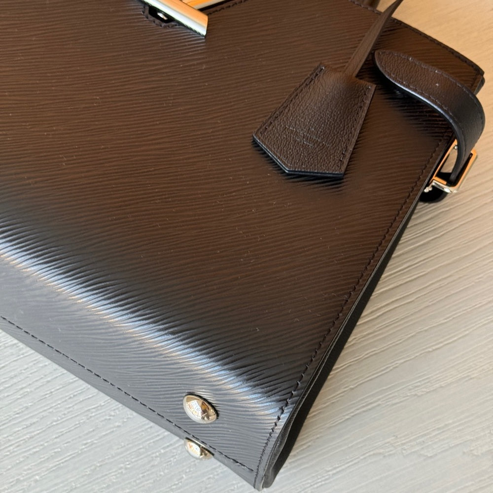 Louis Vuitton Epi Twist Tote Black With Silver Hardware Handbag