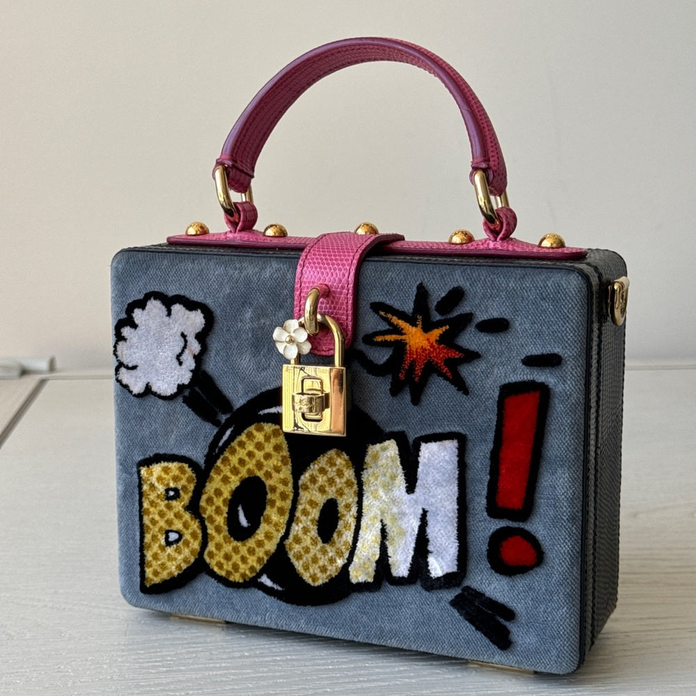Dolce Gabbana Dolce Box Velvet Boom Bag