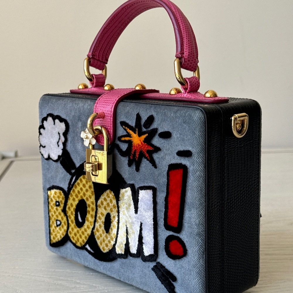 Dolce Gabbana Dolce Box Velvet Boom Bag