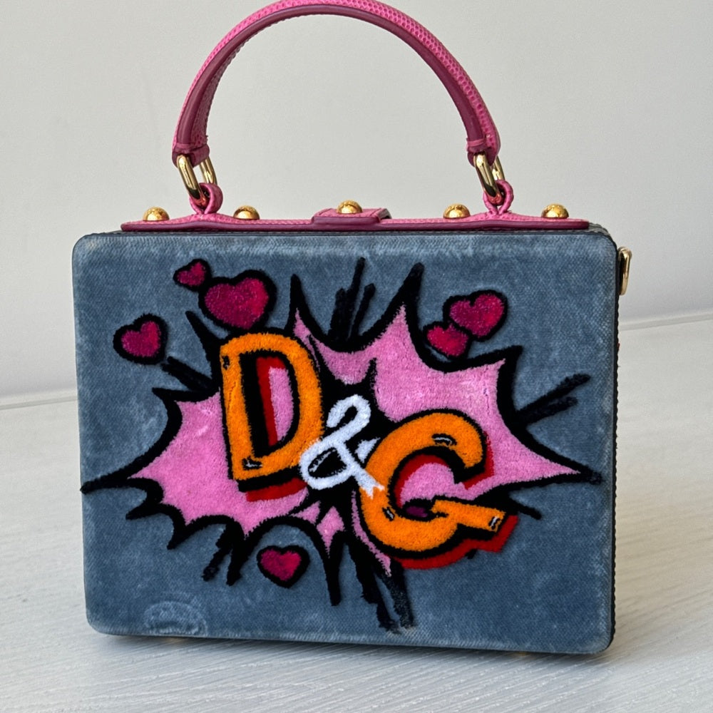 Dolce Gabbana Dolce Box Velvet Boom Bag