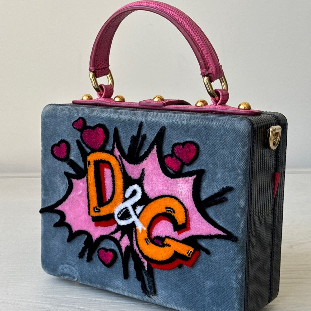 Dolce Gabbana Dolce Box Velvet Boom Bag
