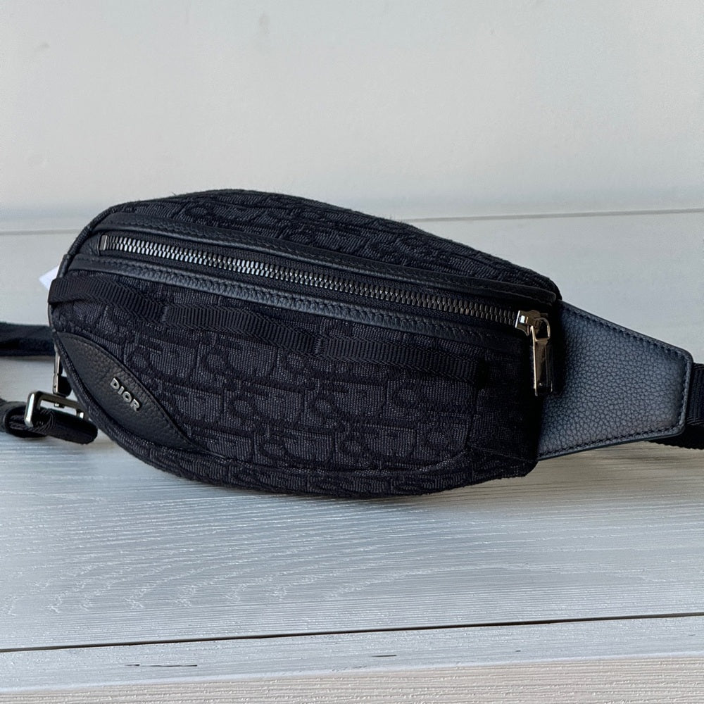 DIOR Oblique Scarab Sling Crossbody Black Bag