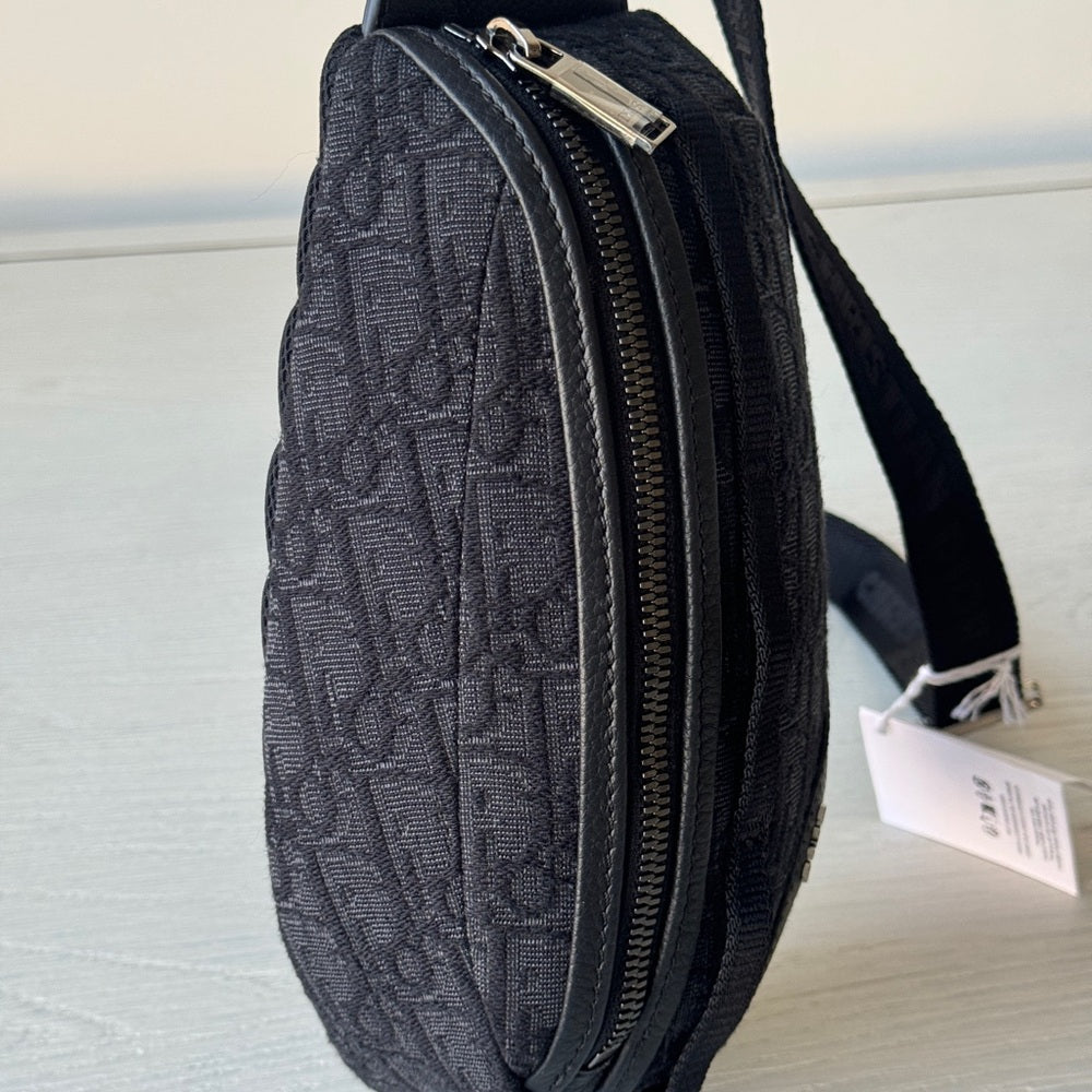 DIOR Oblique Scarab Sling Crossbody Black Bag