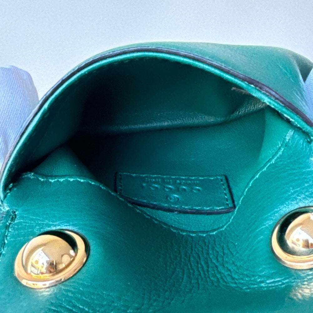 Gucci Interlocking G Blondie Green Leather Mini Bag