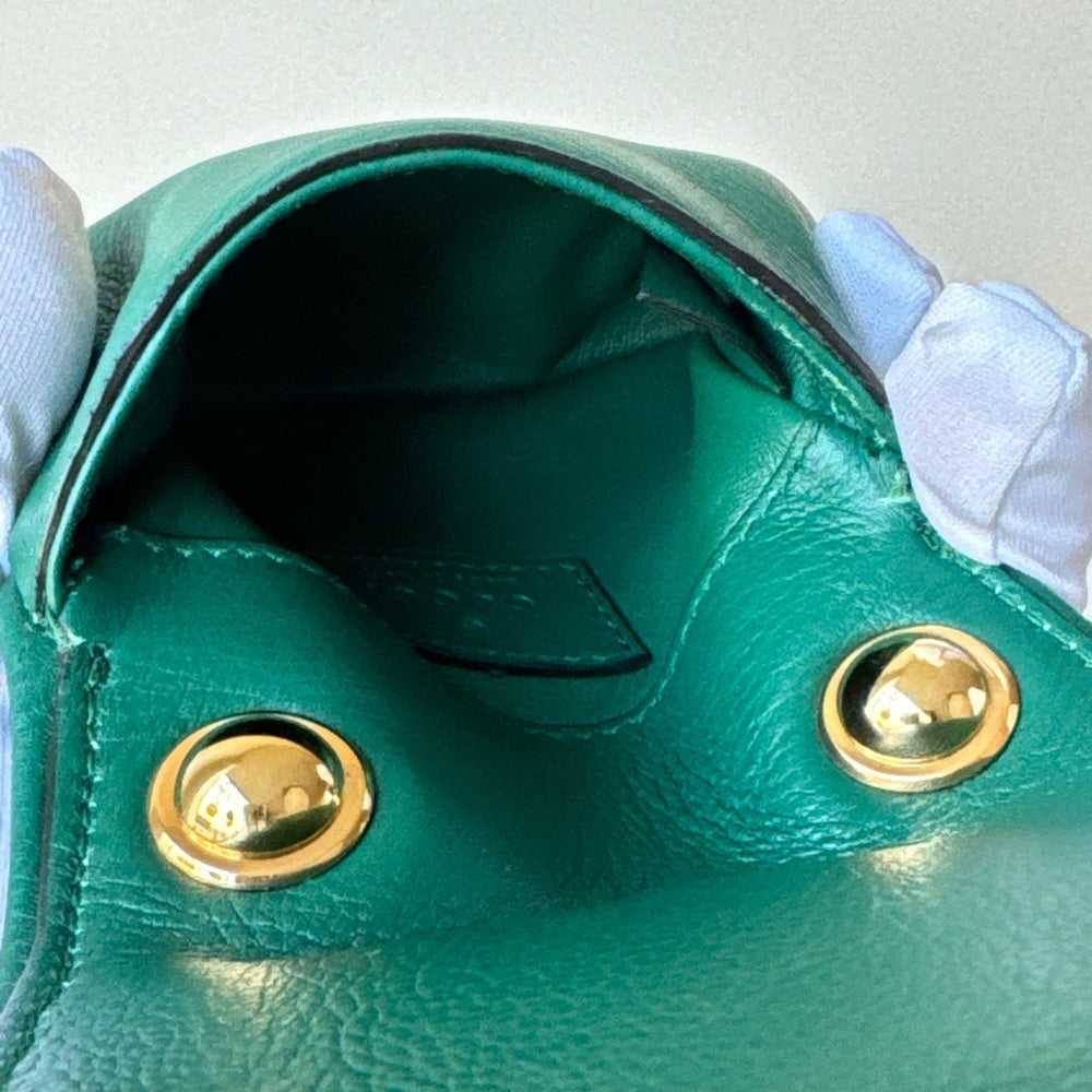 Gucci Interlocking G Blondie Green Leather Mini Bag