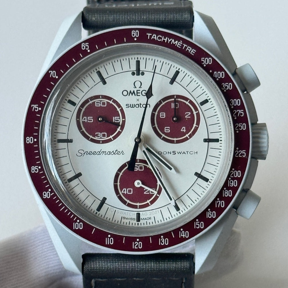 Omega X Swatch Mission To Pluto Quartz Watch 42mm - SO33M101