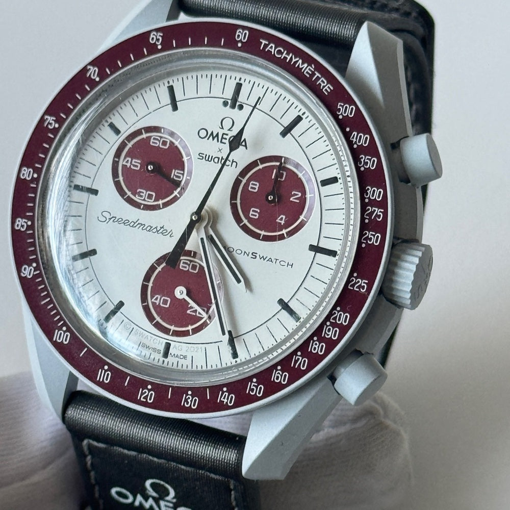 Omega X Swatch Mission To Pluto Quartz Watch 42mm - SO33M101