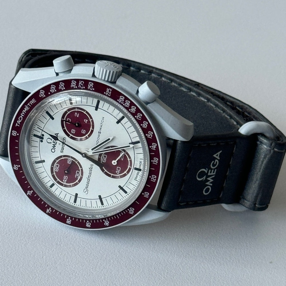 Omega X Swatch Mission To Pluto Quartz Watch 42mm - SO33M101