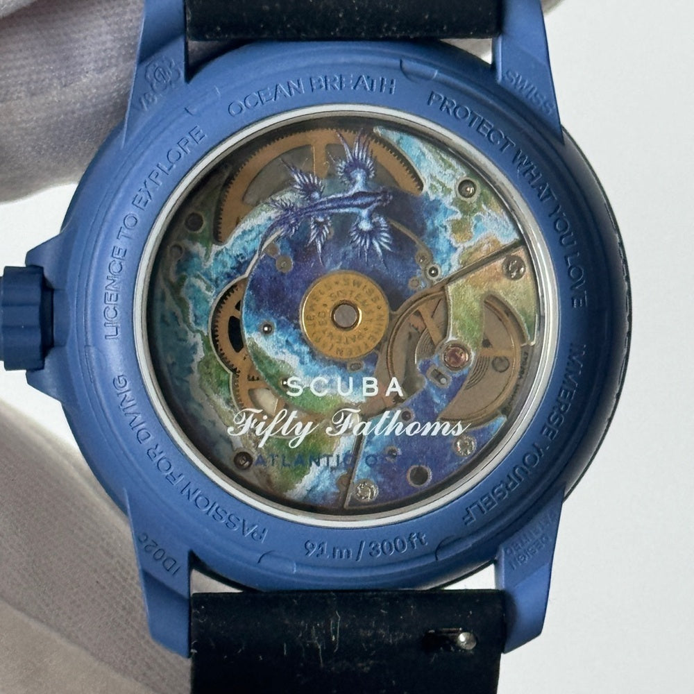 BLANCPAIN×SWATCH Fifty Fathoms Atlantic Ocean SO35A100 Men's Watch G1031