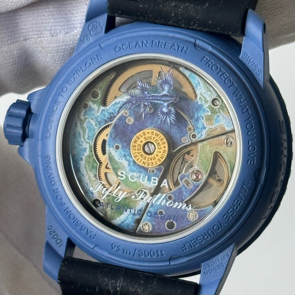 BLANCPAIN×SWATCH Fifty Fathoms Atlantic Ocean SO35A100 Men's Watch G1031