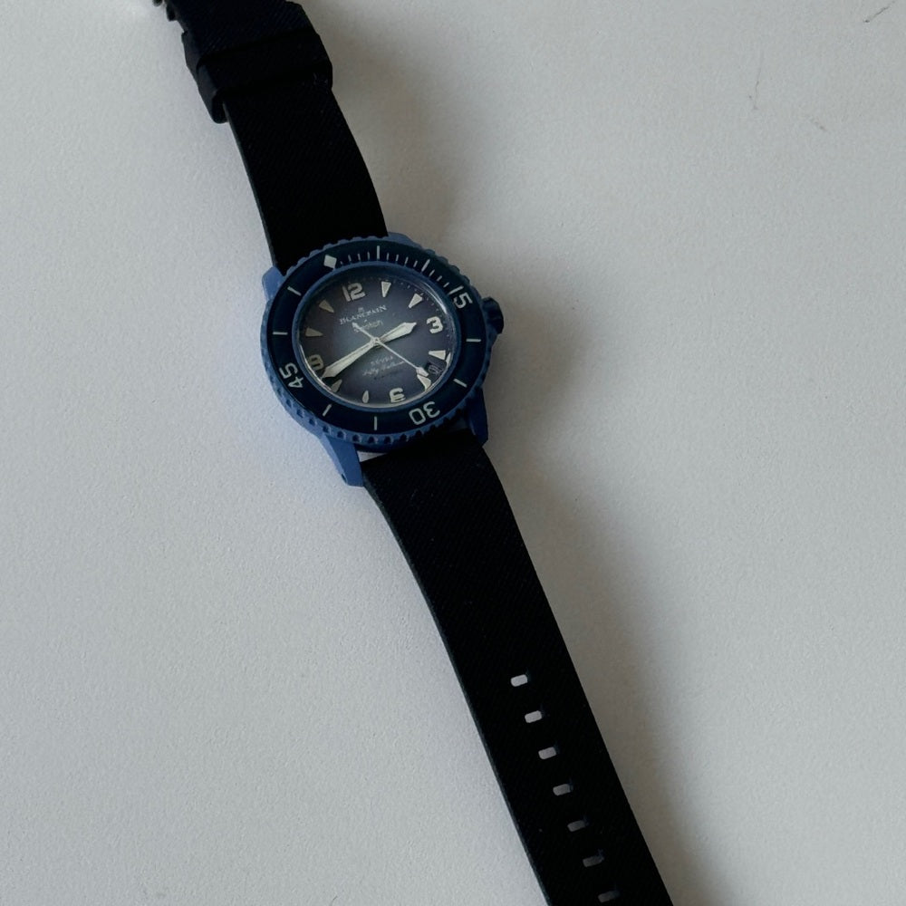 BLANCPAIN×SWATCH Fifty Fathoms Atlantic Ocean SO35A100 Men's Watch G1031