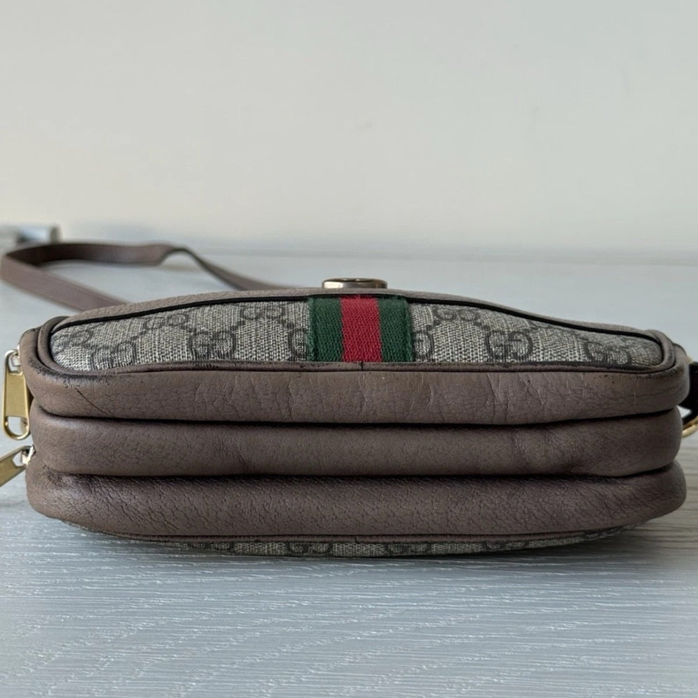 Gucci Ophidia GG Triple Zipped Crossbody Bag