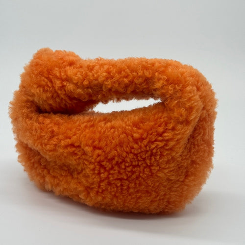 Bottega Veneta Shearling Jodie Orange Handbag