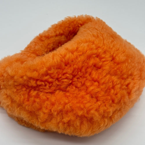 Bottega Veneta Shearling Jodie Orange Handbag