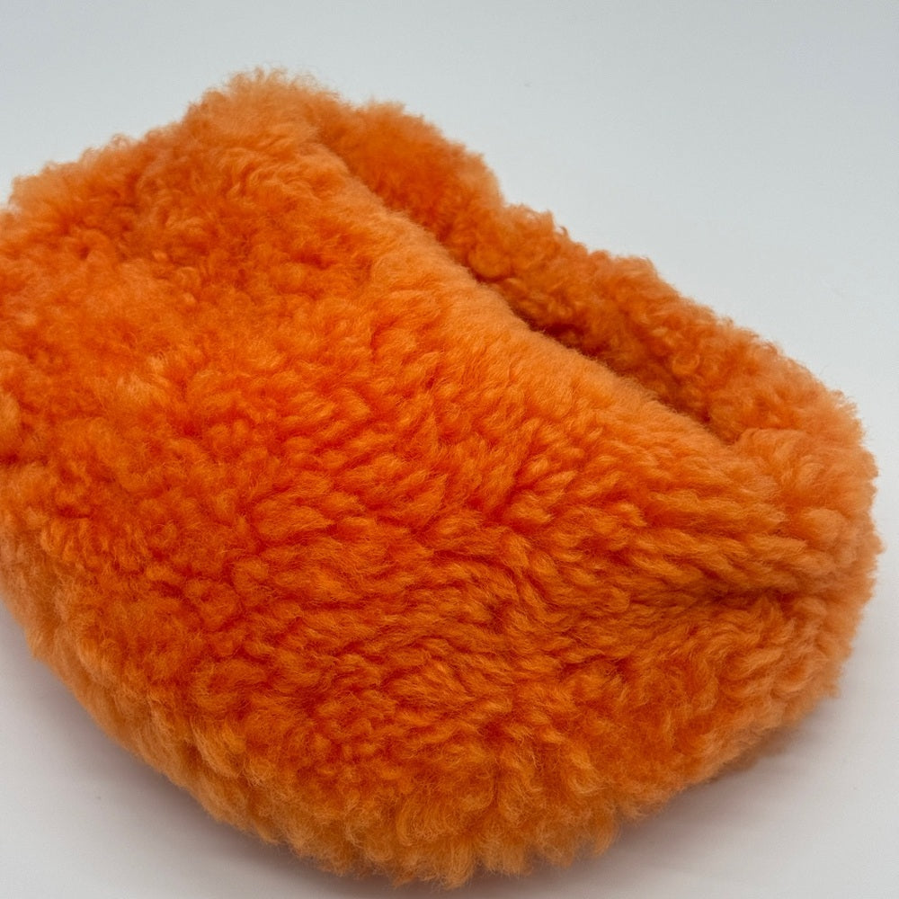 Bottega Veneta Shearling Jodie Orange Handbag