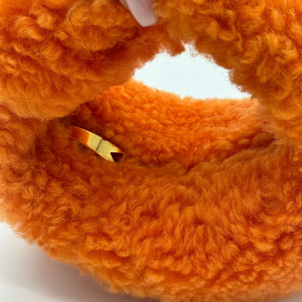 Bottega Veneta Shearling Jodie Orange Handbag