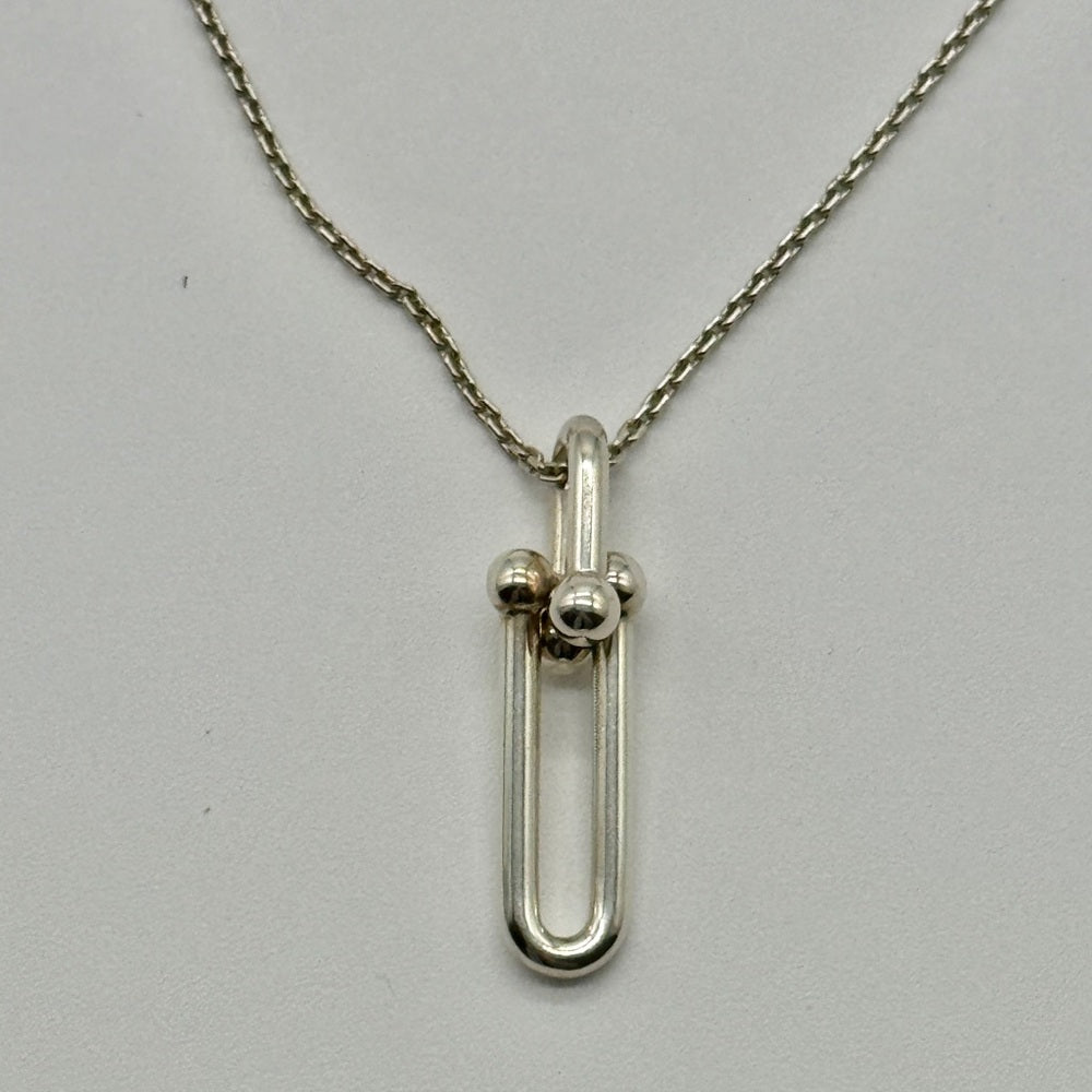 Tiffany & Co. Silver HardWear Link Pendant Necklace 925 Silver