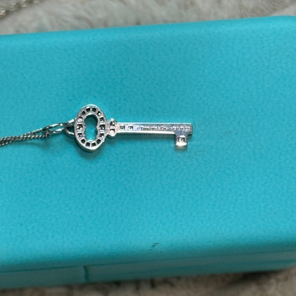 Tiffany & Co. 18K Diamond Vintage Oval Key Pendant