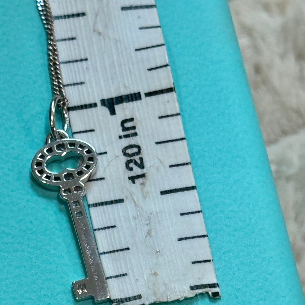 Tiffany & Co. 18K Diamond Vintage Oval Key Pendant