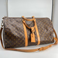 Louis Vuitton Keepall Bandoulière 55 Brown Monogram Canvas Duffel BaG