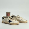 Golden Goose Kids Cream and Navy Star Sneakers EU Size 29