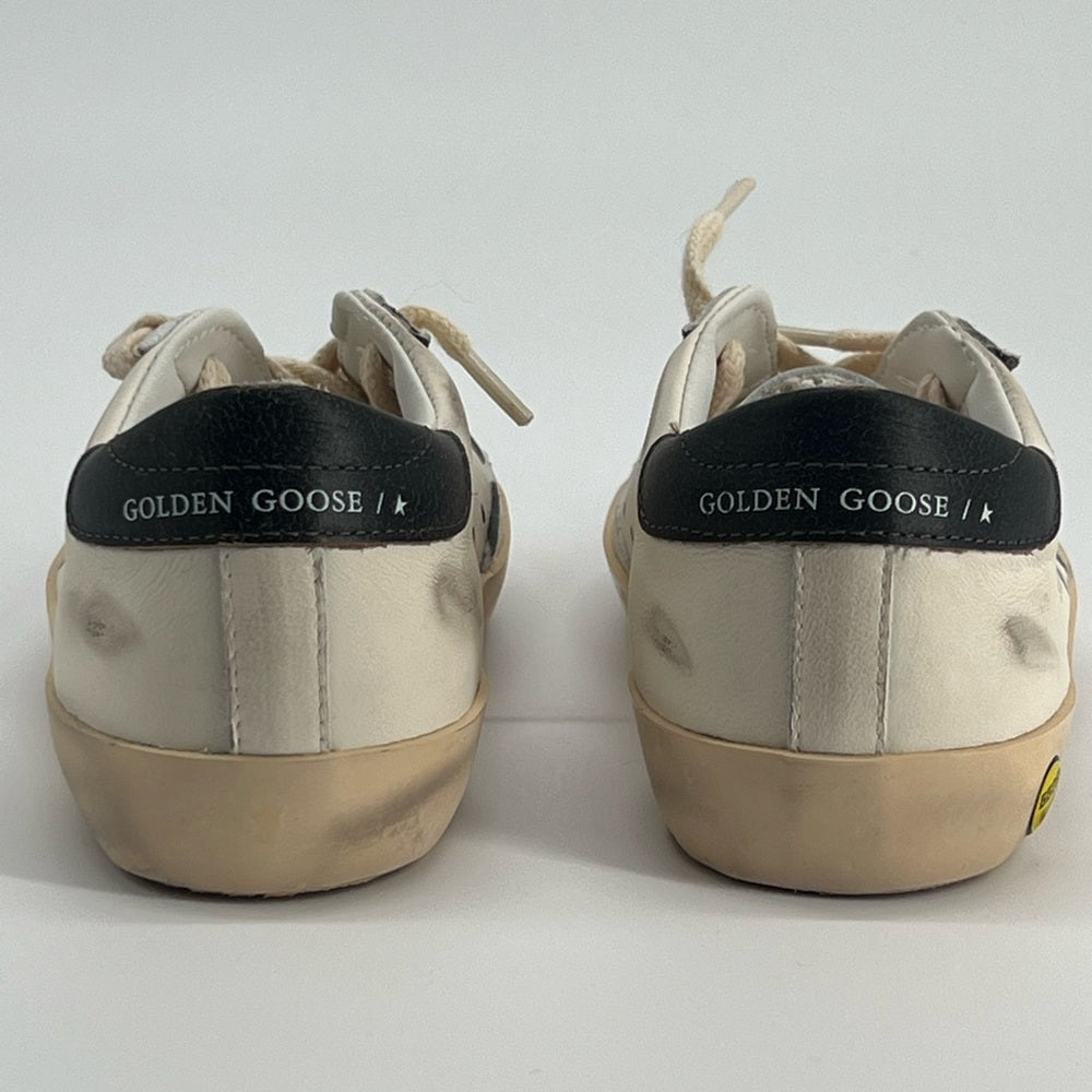 Golden Goose Kids Cream and Navy Star Sneakers EU Size 29