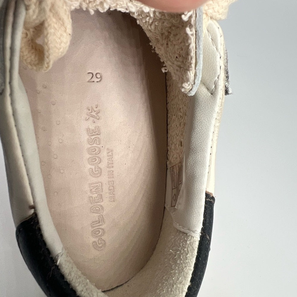 Golden Goose Kids Cream and Navy Star Sneakers EU Size 29