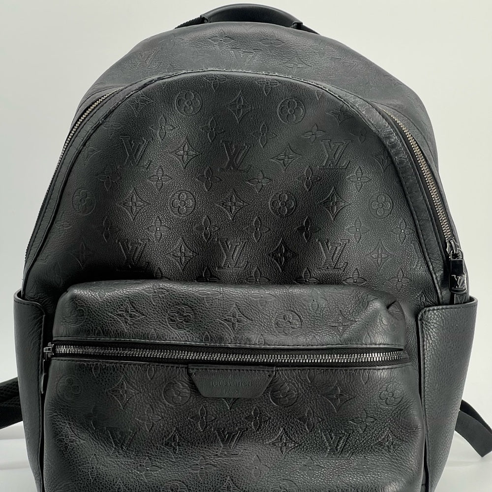 Louis Vuitton Monogram Shadow Discovery Backpack PM Black Leather