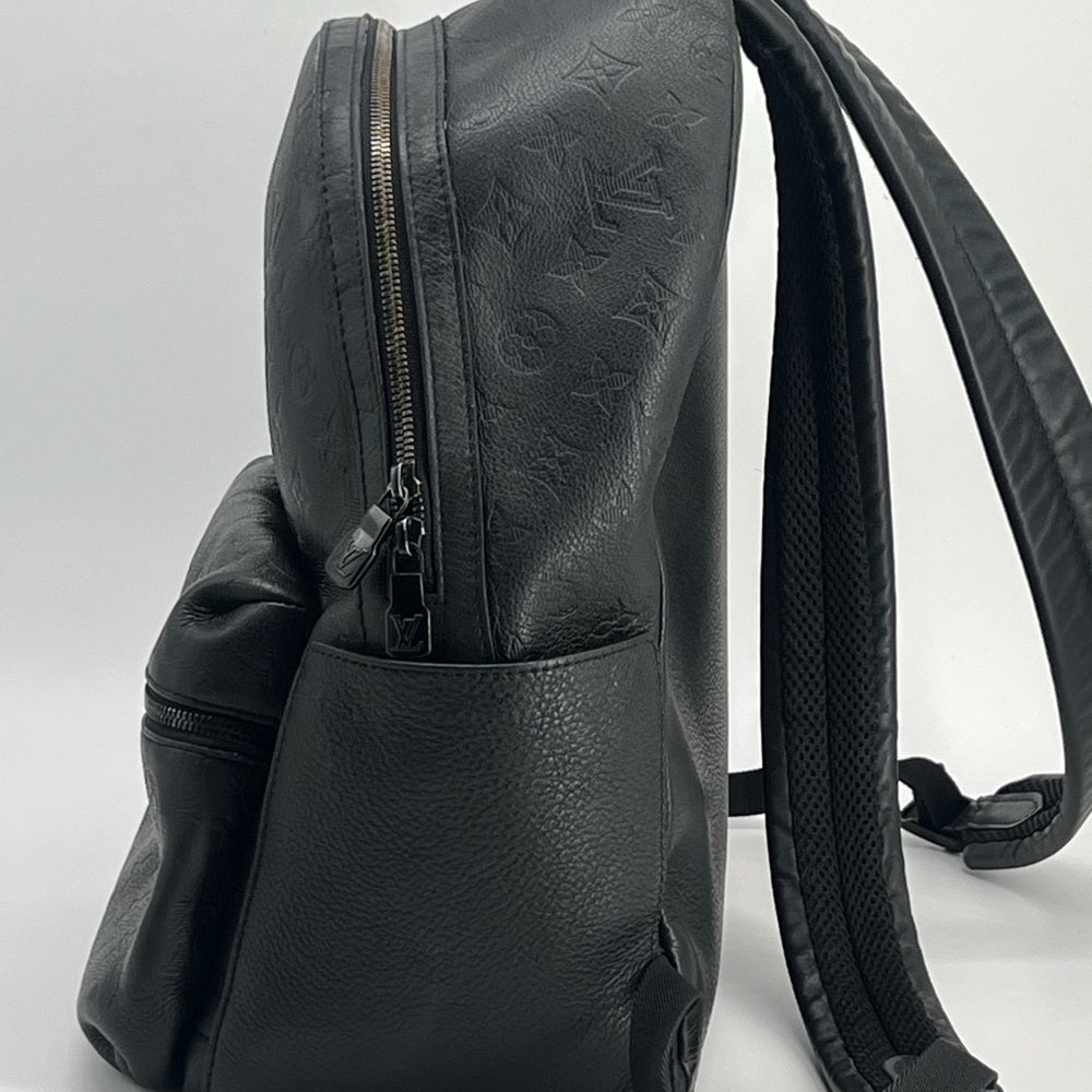 Louis Vuitton Monogram Shadow Discovery Backpack PM Black Leather
