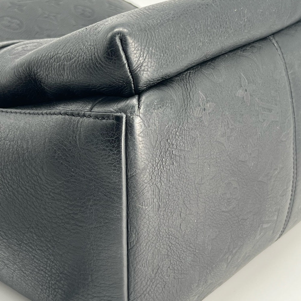 Louis Vuitton Monogram Shadow Discovery Backpack PM Black Leather