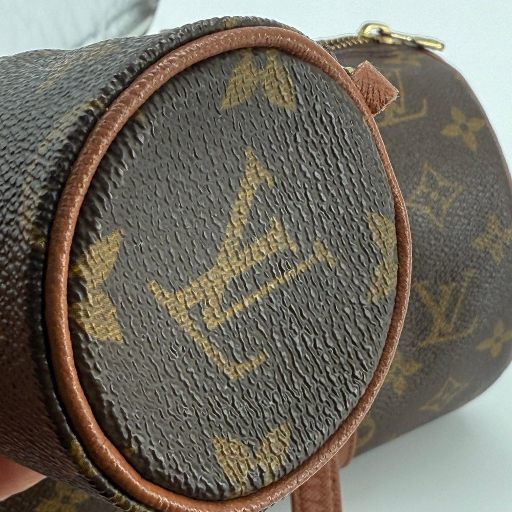 Louis Vuitton Papillon 30 Handbag in Brown Monogram Coated Canvas with mini bag