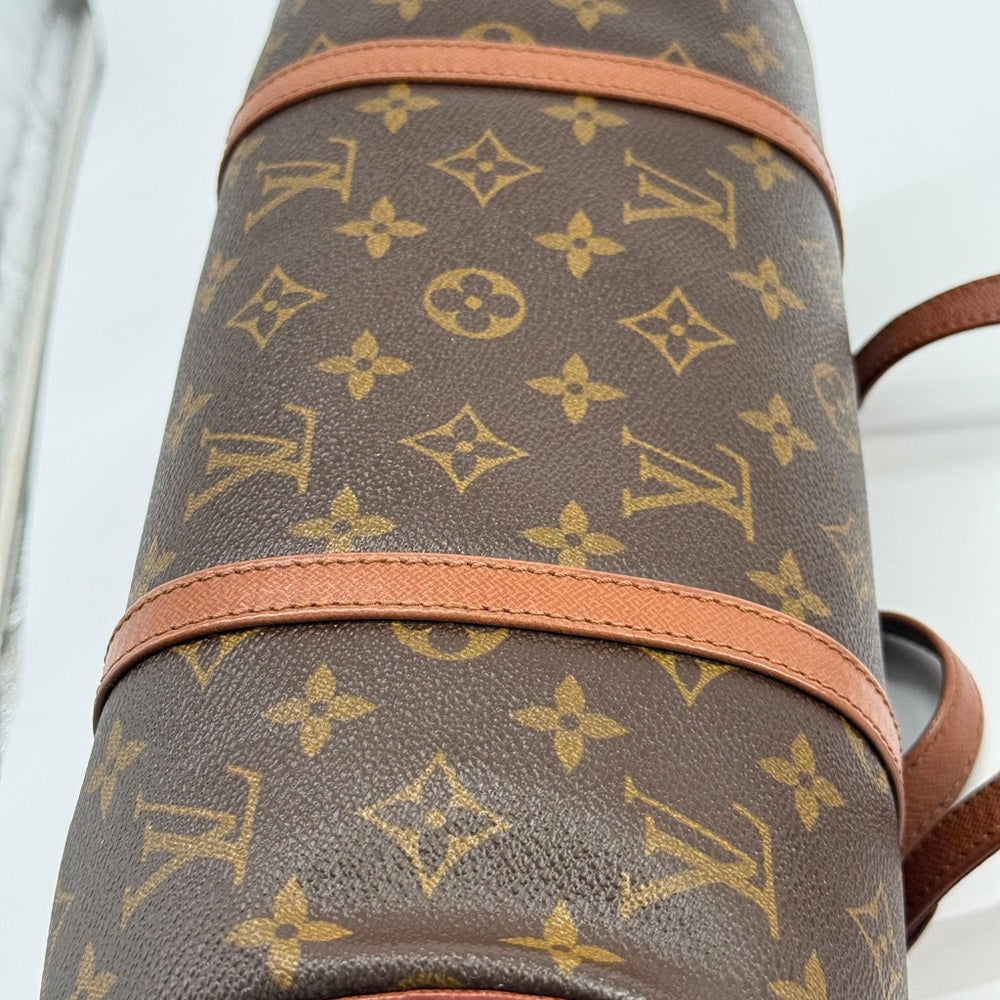 Louis Vuitton Papillon 30 Handbag in Brown Monogram Coated Canvas with mini bag