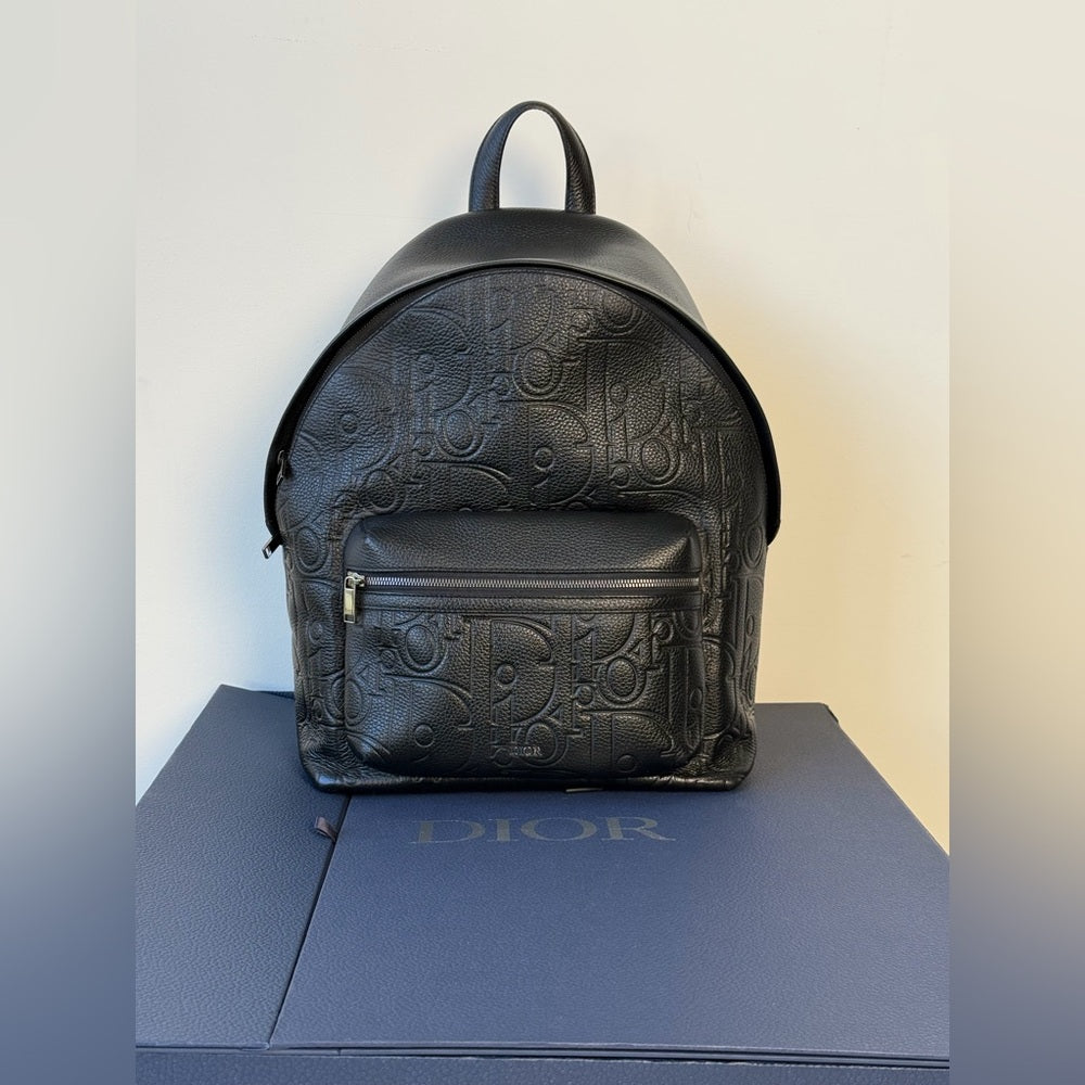 Christian Dior Rider 2.0 Backpack Gravity Black Leather