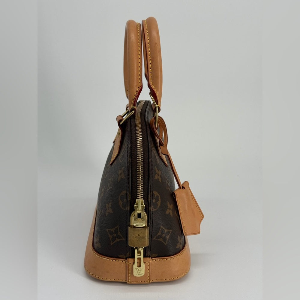 Louis Vuitton Alma Monogram Shoulder Bag BB Brown Canvas