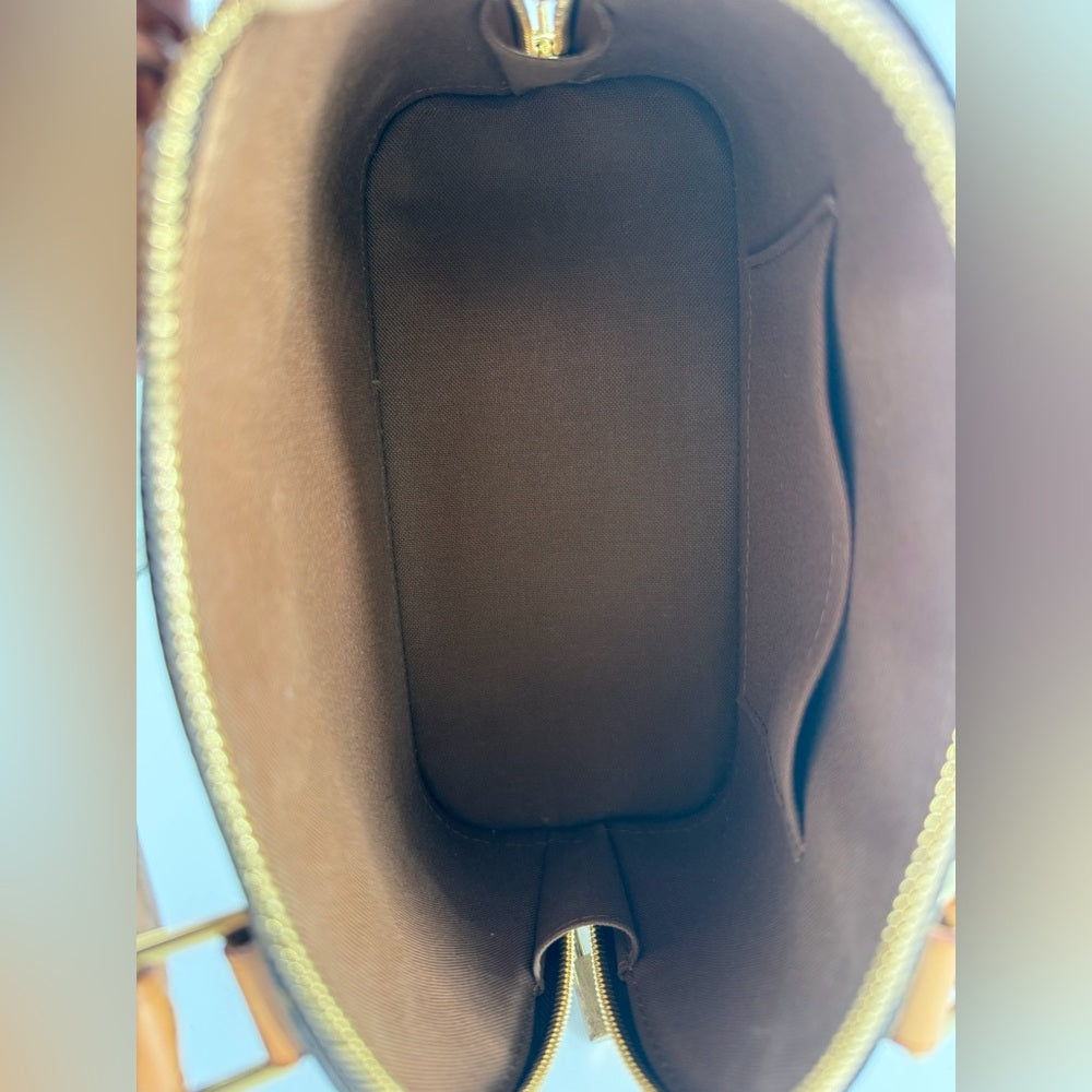 Louis Vuitton Alma Monogram Shoulder Bag BB Brown Canvas