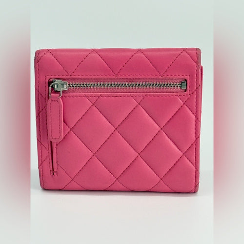Chanel Compact Flap Wallet Pink Lambskin