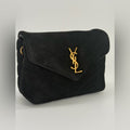Sain Laurent Black Suede Loulou Toy Handbag