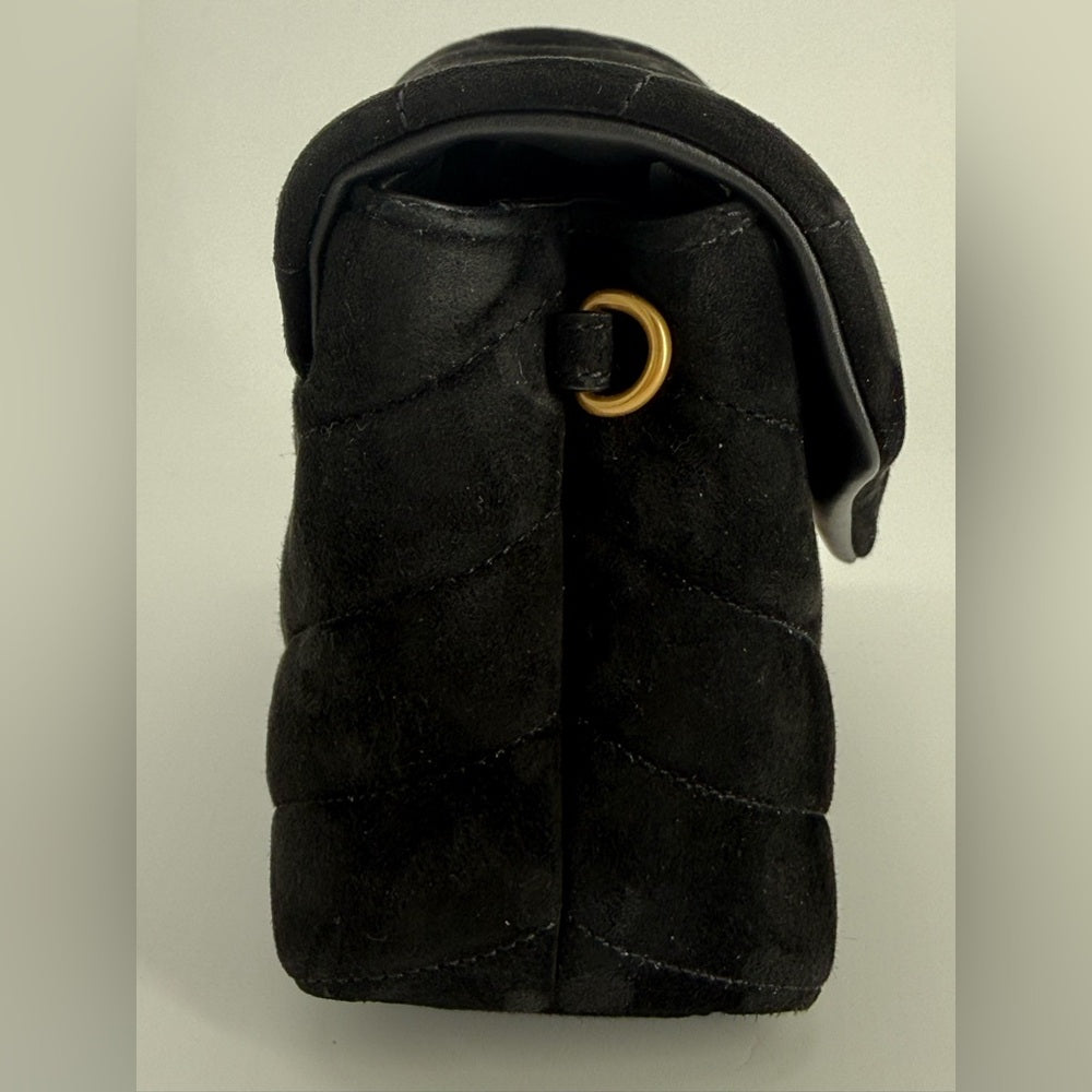 Sain Laurent Black Suede Loulou Toy Handbag