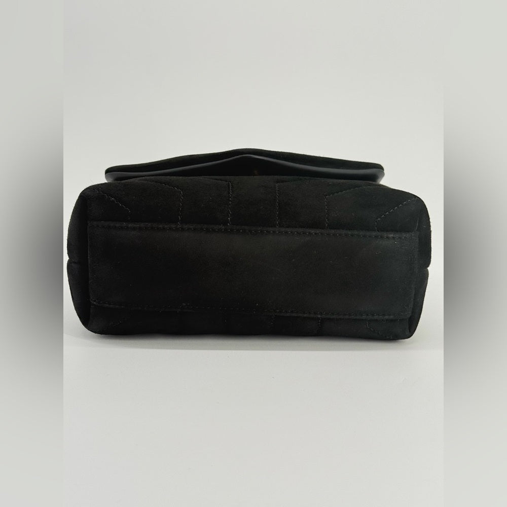 Sain Laurent Black Suede Loulou Toy Handbag