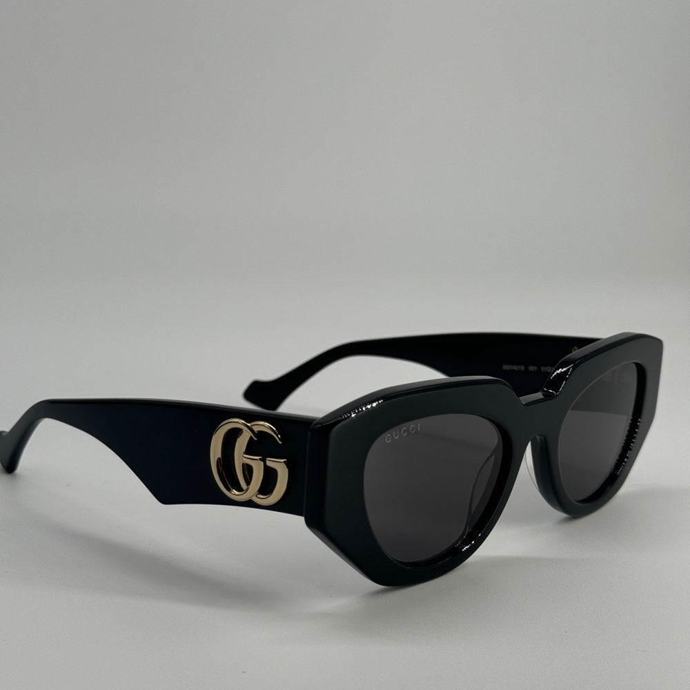 Gucci Black and Gold Sunglasses GG1421S Size 51/20