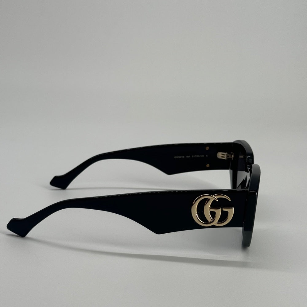Gucci Black and Gold Sunglasses GG1421S Size 51/20